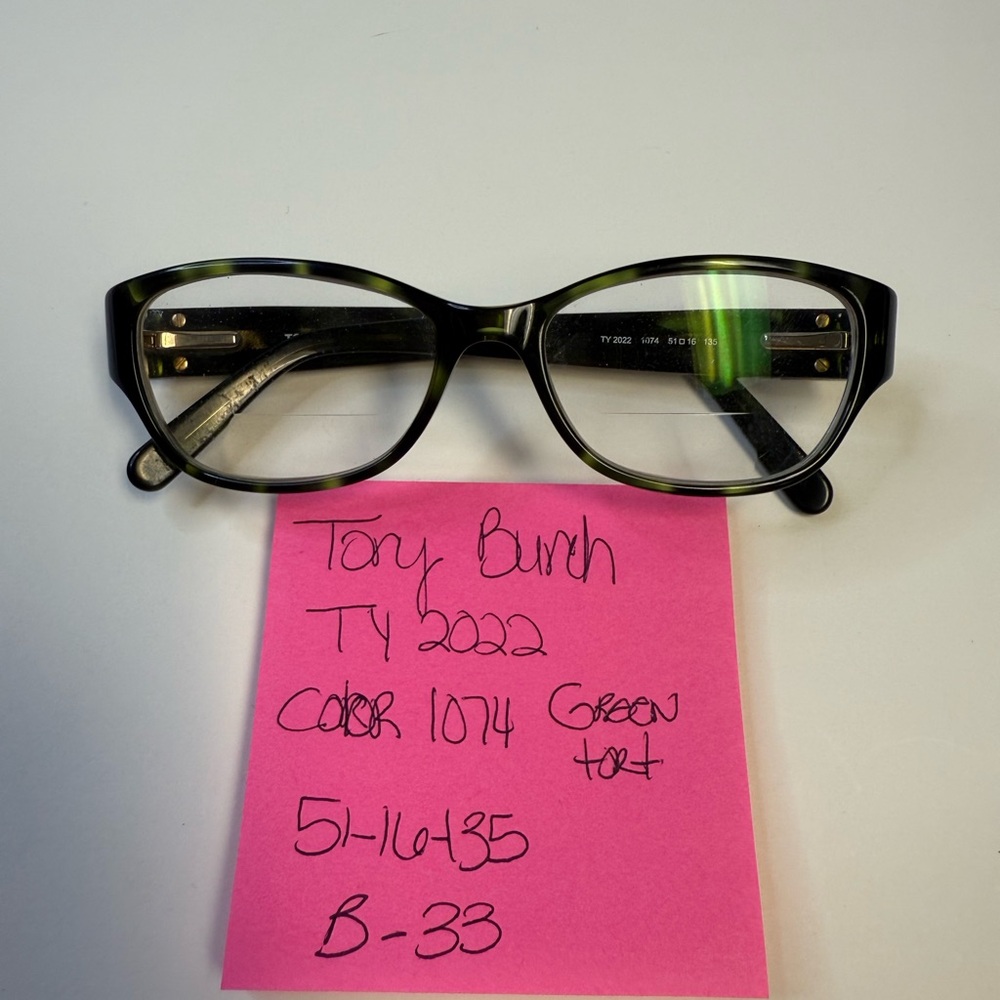 Tory Burch Black and Gold Glasses TY2022